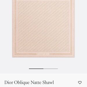 Dior Oblique Natte Shawl in Soft Cream